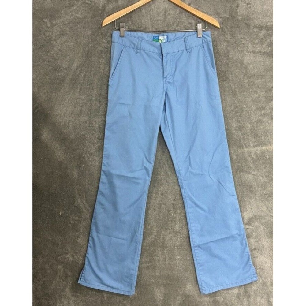 Vintage Roxy Quicksilver LIght Blue Pants Low Rise Flare Chino Women Size 3